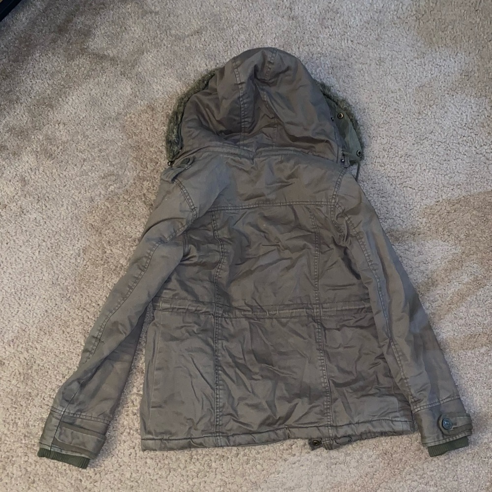 Aeropostale Hooded Olive Green Parka - Picture 3 of 3